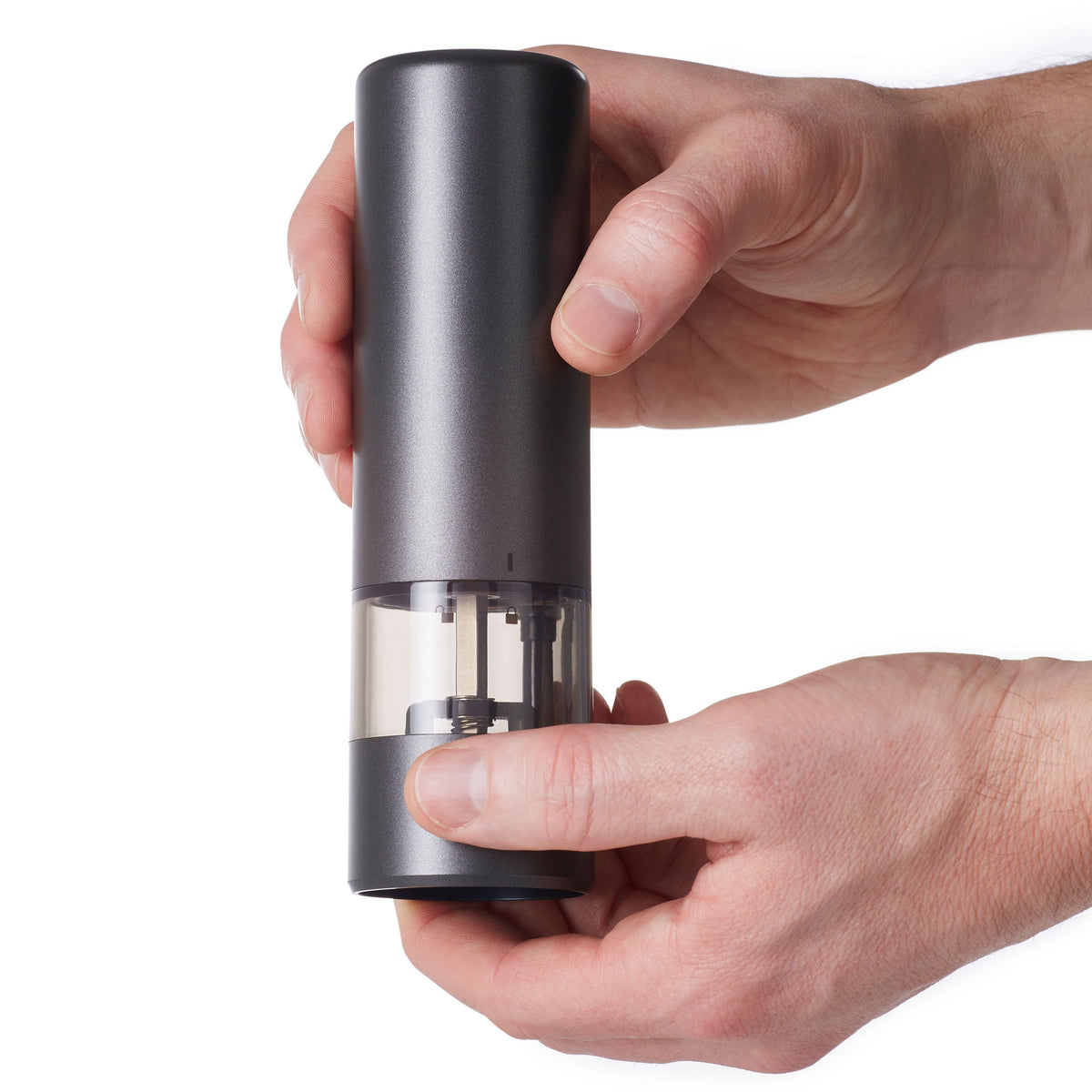 i.Mill rechargeable electric salt and pepper mill - dark and light grey