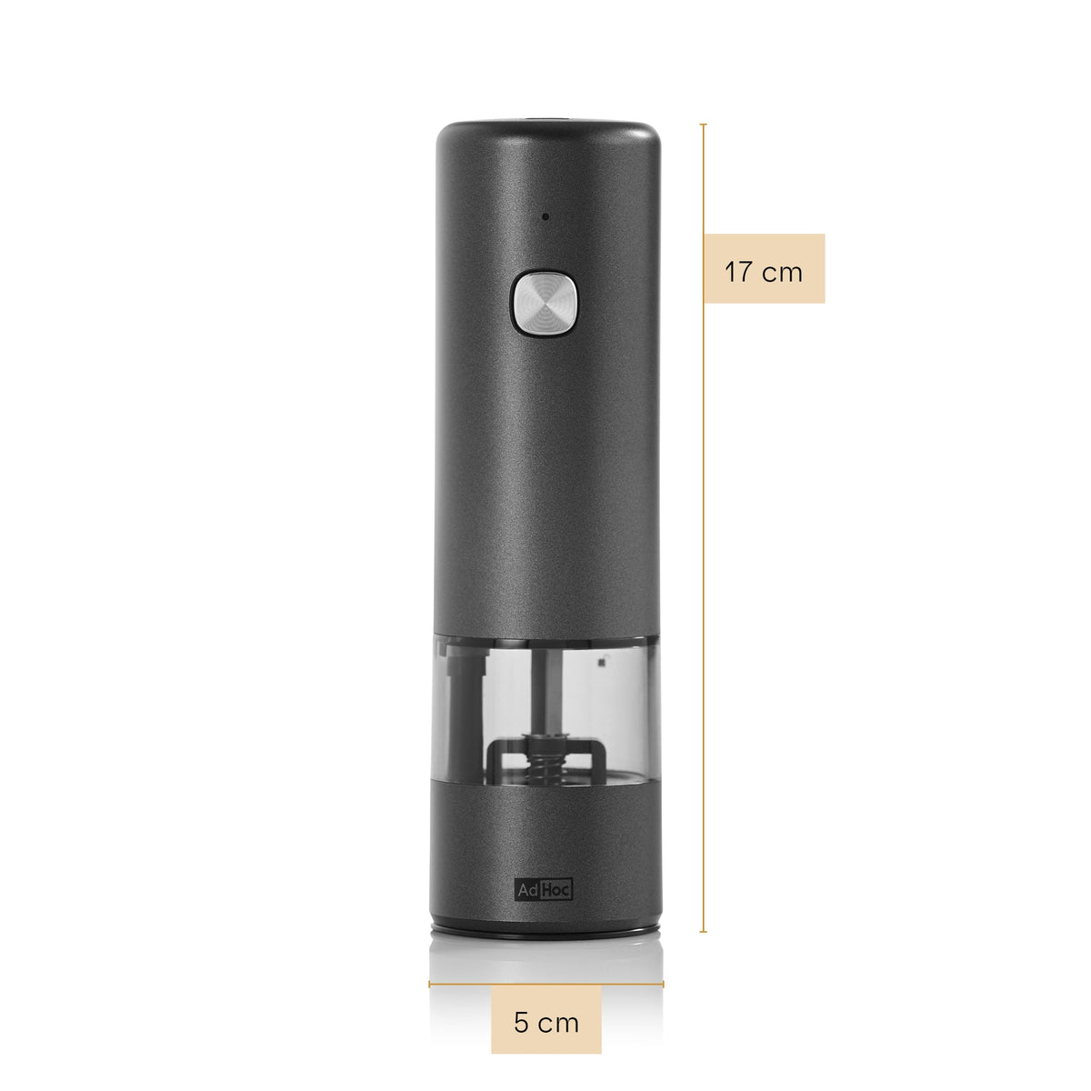 i.Mill rechargeable electric salt and pepper mill - dark and light grey