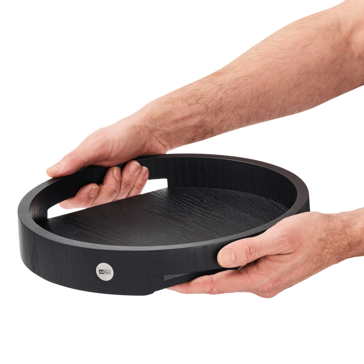 Aura serving tray black