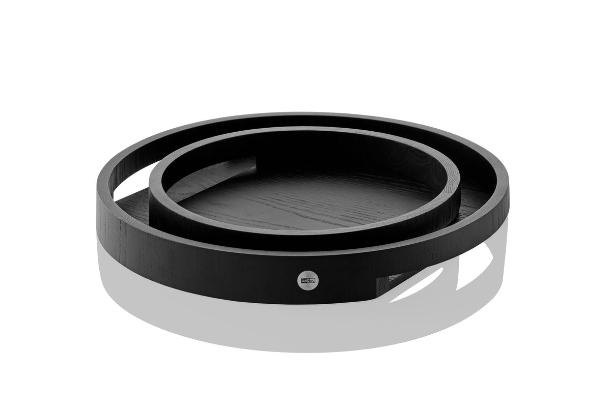 Aura serving tray black
